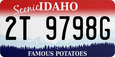 ID license plate 2T9798G