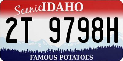 ID license plate 2T9798H