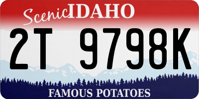 ID license plate 2T9798K