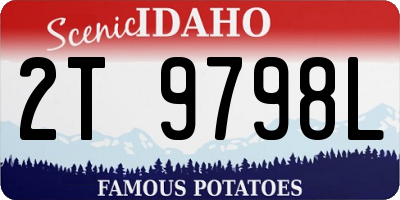 ID license plate 2T9798L