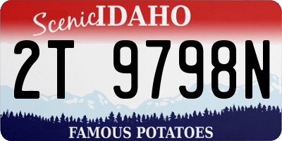 ID license plate 2T9798N