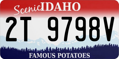 ID license plate 2T9798V