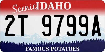 ID license plate 2T9799A