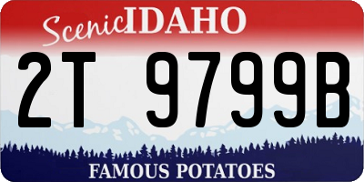 ID license plate 2T9799B