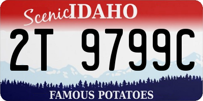 ID license plate 2T9799C