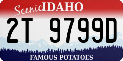 ID license plate 2T9799D