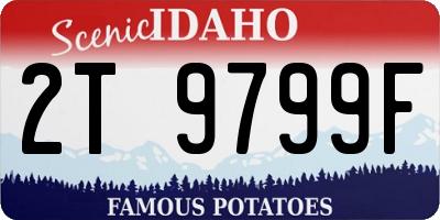 ID license plate 2T9799F