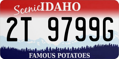 ID license plate 2T9799G