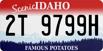 ID license plate 2T9799H