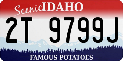 ID license plate 2T9799J