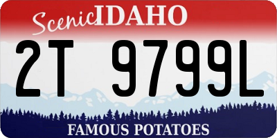 ID license plate 2T9799L