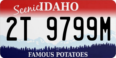 ID license plate 2T9799M