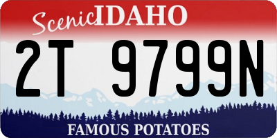 ID license plate 2T9799N