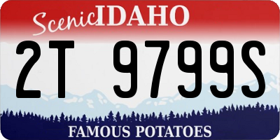 ID license plate 2T9799S