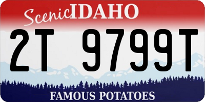 ID license plate 2T9799T