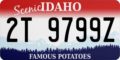 ID license plate 2T9799Z