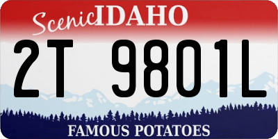 ID license plate 2T9801L