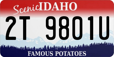 ID license plate 2T9801U