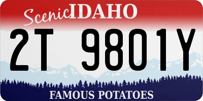 ID license plate 2T9801Y