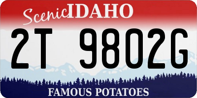 ID license plate 2T9802G