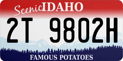 ID license plate 2T9802H