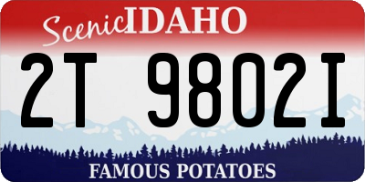 ID license plate 2T9802I