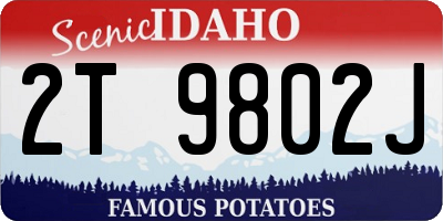 ID license plate 2T9802J