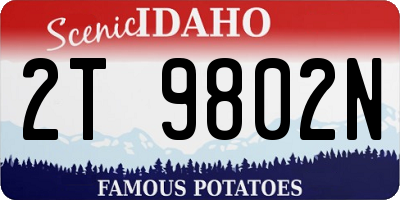 ID license plate 2T9802N