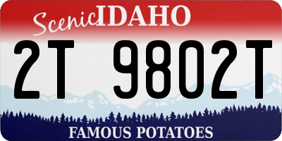 ID license plate 2T9802T