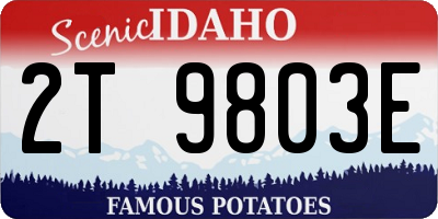 ID license plate 2T9803E