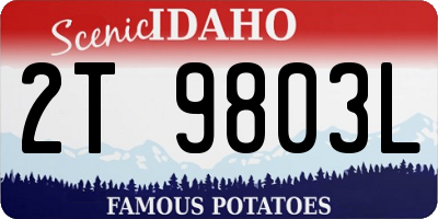 ID license plate 2T9803L