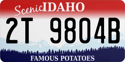 ID license plate 2T9804B