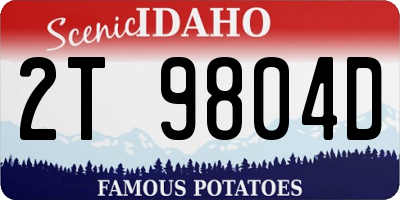 ID license plate 2T9804D