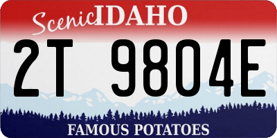 ID license plate 2T9804E