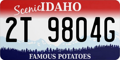 ID license plate 2T9804G