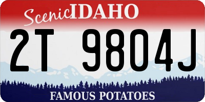 ID license plate 2T9804J