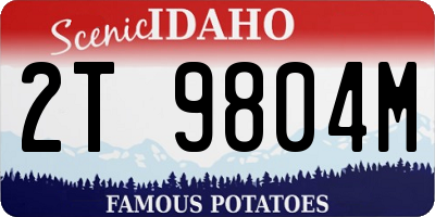 ID license plate 2T9804M