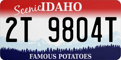 ID license plate 2T9804T