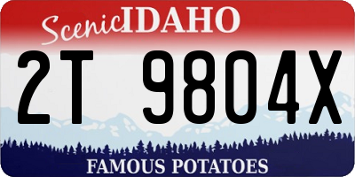 ID license plate 2T9804X