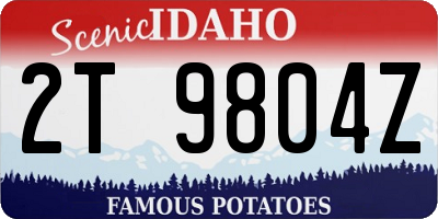 ID license plate 2T9804Z