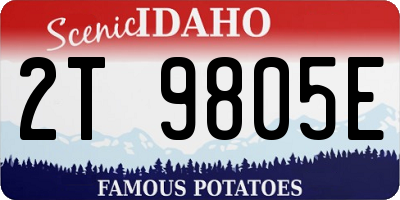 ID license plate 2T9805E