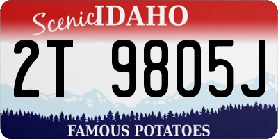 ID license plate 2T9805J