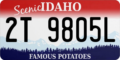 ID license plate 2T9805L