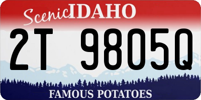 ID license plate 2T9805Q