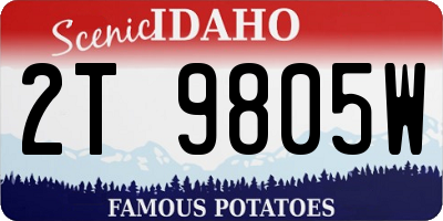 ID license plate 2T9805W