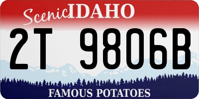 ID license plate 2T9806B