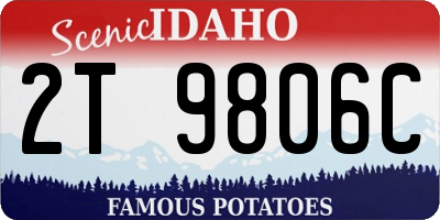 ID license plate 2T9806C