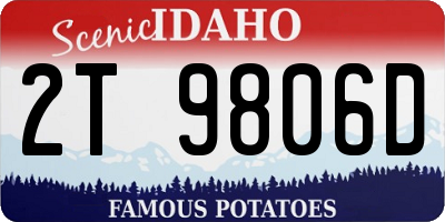 ID license plate 2T9806D