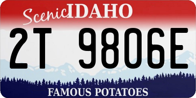 ID license plate 2T9806E