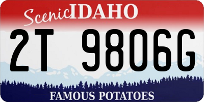 ID license plate 2T9806G